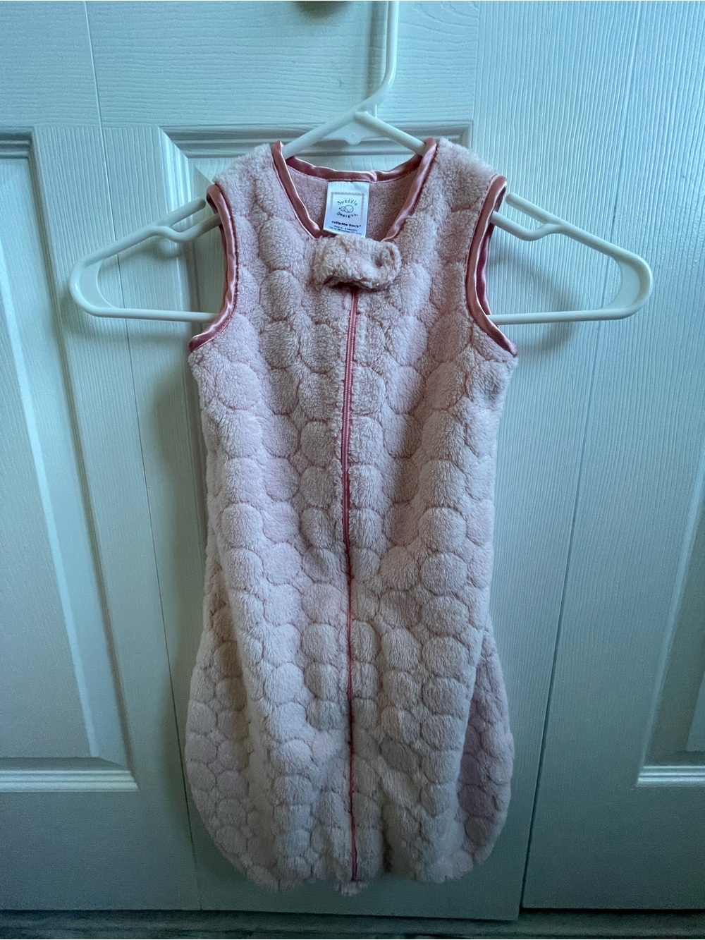 Cozy Pink Sleeveless Baby Sleep Sack - Soft Fleece